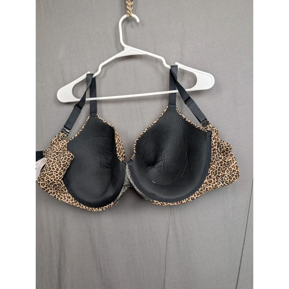 Auden The Superstar T-Shirt Bra‎ Full Coverage Lightly Lined Animal Print 40 DDD